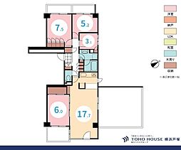 ニューシティ東戸塚パークヒルズJ棟 4LDKの間取図画像