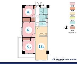 チュリス鎌倉 3LDKの間取図画像