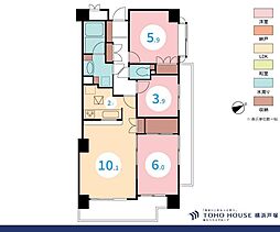 磯子北パーク・ホームズ 3LDKの間取図画像