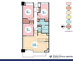 ライオンズ湘南江ノ島シーサイド 3LDKの間取図画像