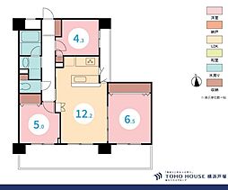 ライフステージ久里浜C棟 3LDKの間取図画像