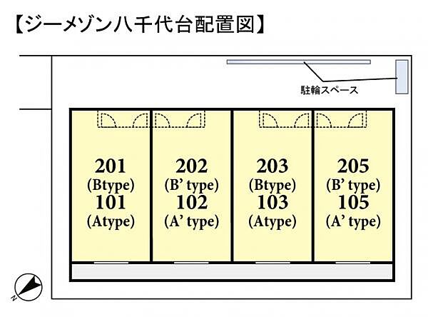 ジーメゾン八千代台 ｜千葉県八千代市八千代台北4丁目(賃貸アパート1K・1階・25.06㎡)の写真 その2