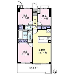 ライオンズガーデン東船橋 3LDKの間取図画像