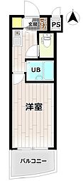 淡路ハイツ 1Kの間取図画像