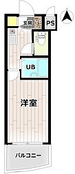 淡路ハイツ 1Kの間取図画像