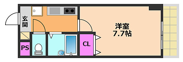 ノールジャルダン ｜大阪府高槻市北園町(賃貸マンション1K・2階・22.40㎡)の写真 その2