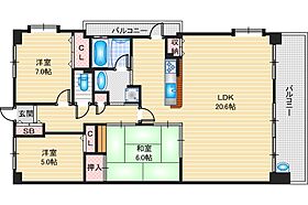 大阪府茨木市西駅前町（賃貸マンション3LDK・12階・83.39㎡） その2