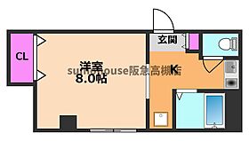 大阪府高槻市芥川町2丁目（賃貸マンション1K・3階・24.50㎡） その2