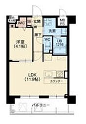 阪急京都本線 南茨木駅 徒歩7分の賃貸マンション 5階1LDKの間取り