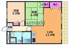 大阪府高槻市栄町3丁目（賃貸マンション2LDK・2階・51.00㎡） その2