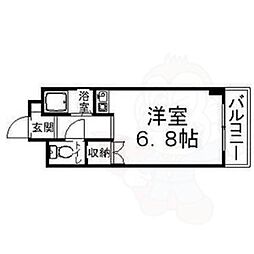 JR東海道・山陽本線 西大路駅 バス5分 羅城門下車 徒歩2分の賃貸マンション 4階1Kの間取り