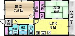 プレステージ 2LDKの間取図画像