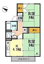 京都府京都市西京区大枝東長町（賃貸アパート2K・2階・40.21㎡） その2