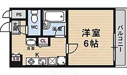 ホーユウコンフォルト西陣 1Kの間取図画像