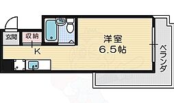 サンシティ烏丸 1Kの間取図画像