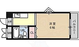 コーポ三谷 1Kの間取図画像