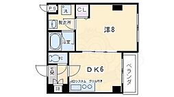 アフィシオン堀川 1DKの間取図画像