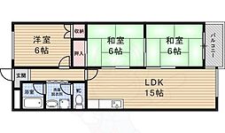 インペリアル京都 3LDKの間取図画像