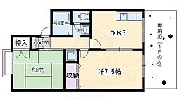シャトー山翠 2DKの間取図画像