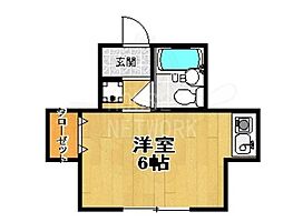 アンクルアベニュー ワンルームの間取図画像