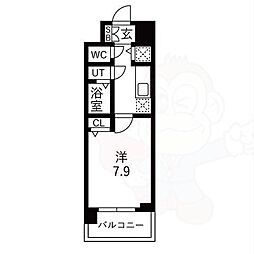 ファステート京都洛南エリーゼ 1Kの間取図画像