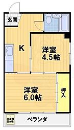 ドルミイシダ 2Kの間取図画像