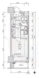 エストゥルース京都 1Kの間取図画像