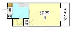 ハイツ北野 1Kの間取図画像