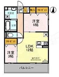 ラネージュ 2LDKの間取図画像