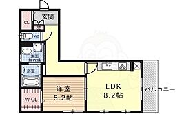 サクラスコート  ｜ 京都府京都市右京区太秦安井水戸田町（賃貸アパート1LDK・1階・41.82㎡） その2