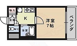 ピラーズ御所西 1Kの間取図画像