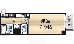 プラネシア京都 1Kの間取図画像