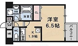 エヴァーステージ京都二条 1Kの間取図画像