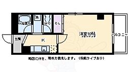 EM,SCOURT 1Kの間取図画像