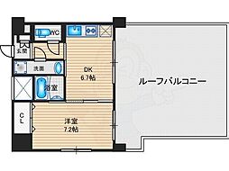 アーバネックス室町 1DKの間取図画像