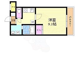 メイプル御所ノ内 1Kの間取図画像