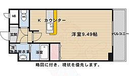ホワイトスクエア ワンルームの間取図画像