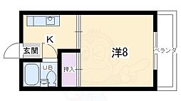 アーバン出町 1Kの間取図画像