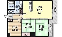 ヴィラ大成さが 3LDKの間取図画像