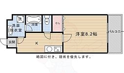 コージーハイツ大宮 1Kの間取図画像