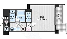 アスヴェル京都堀川高辻 1Kの間取図画像