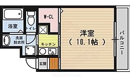 プチフラット三条 1Kの間取図画像