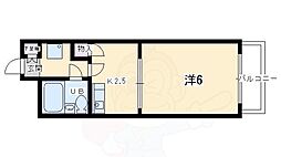 ライオンズマンション京都西陣 1DKの間取図画像