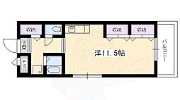 ニューシャトー西洞院 1Kの間取図画像