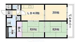 ロイヤルコーポ 3LDKの間取図画像