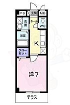 クリザンテーム山本2  ｜ 京都府京都市北区等持院中町40番2号（賃貸アパート1K・1階・25.52㎡） その2