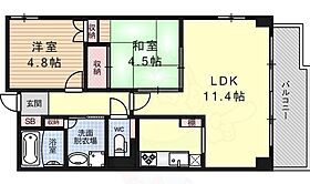 京都府京都市下京区西七条比輪田町（賃貸マンション2LDK・4階・51.52㎡） その2