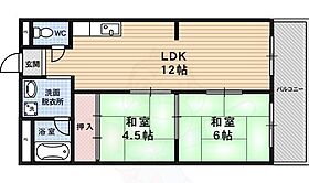 ニュー太田  ｜ 京都府京都市北区西賀茂柿ノ木町（賃貸マンション2LDK・2階・51.03㎡） その2