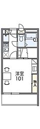 レオパレスリビエールブランシェ 1Kの間取図画像