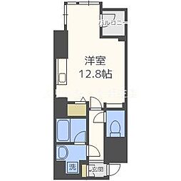 エトワール北新地 7階ワンルームの間取り